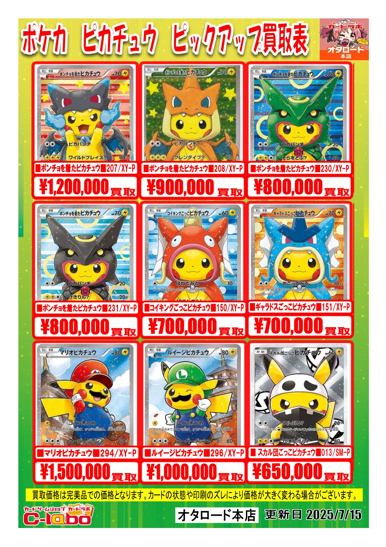 マリオピカチュウ　ポンチョなど10枚セット 2003446166.jpg?1692366787