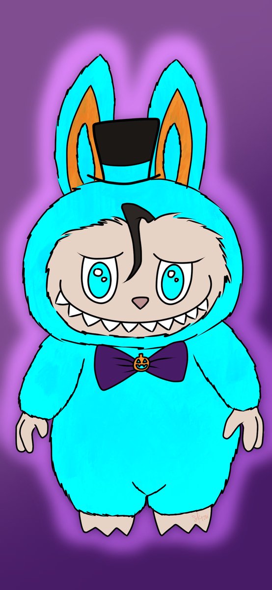 i have the one &amp; only jack labubu ◉‿◉ 
•
stream doodle for <a href="/JackOPlanter/">Jackoplanter 🎃</a> 
#JackArt 🎃🖤✨