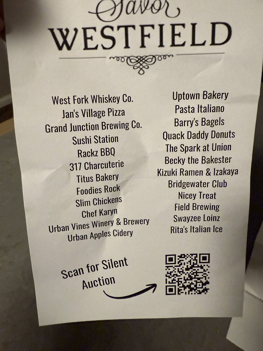 Savor Westfield was a great night!  Thank you to all who supported Oak Trace and Westfield Youth Assistance!