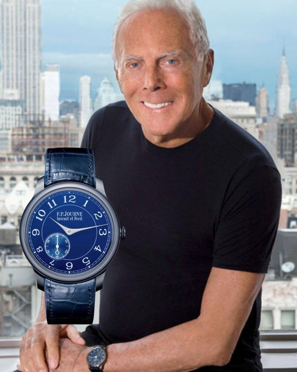 tiempoderelojes's tweet image. Ícono de estilo, #GiorgioArmani fue considerado con razones justas &quot;el rey de la moda italiana&quot;. Genio de la estética, fue un gran aficionado de la relojería e incluso desarrolló una línea de relojes bajo su marca Emporio Armani que, manufacturada por Fossil, ofrece piezas de…