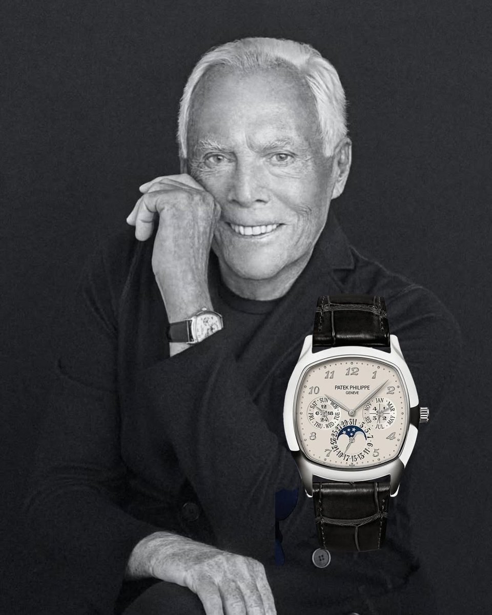 tiempoderelojes's tweet image. Ícono de estilo, #GiorgioArmani fue considerado con razones justas &quot;el rey de la moda italiana&quot;. Genio de la estética, fue un gran aficionado de la relojería e incluso desarrolló una línea de relojes bajo su marca Emporio Armani que, manufacturada por Fossil, ofrece piezas de…