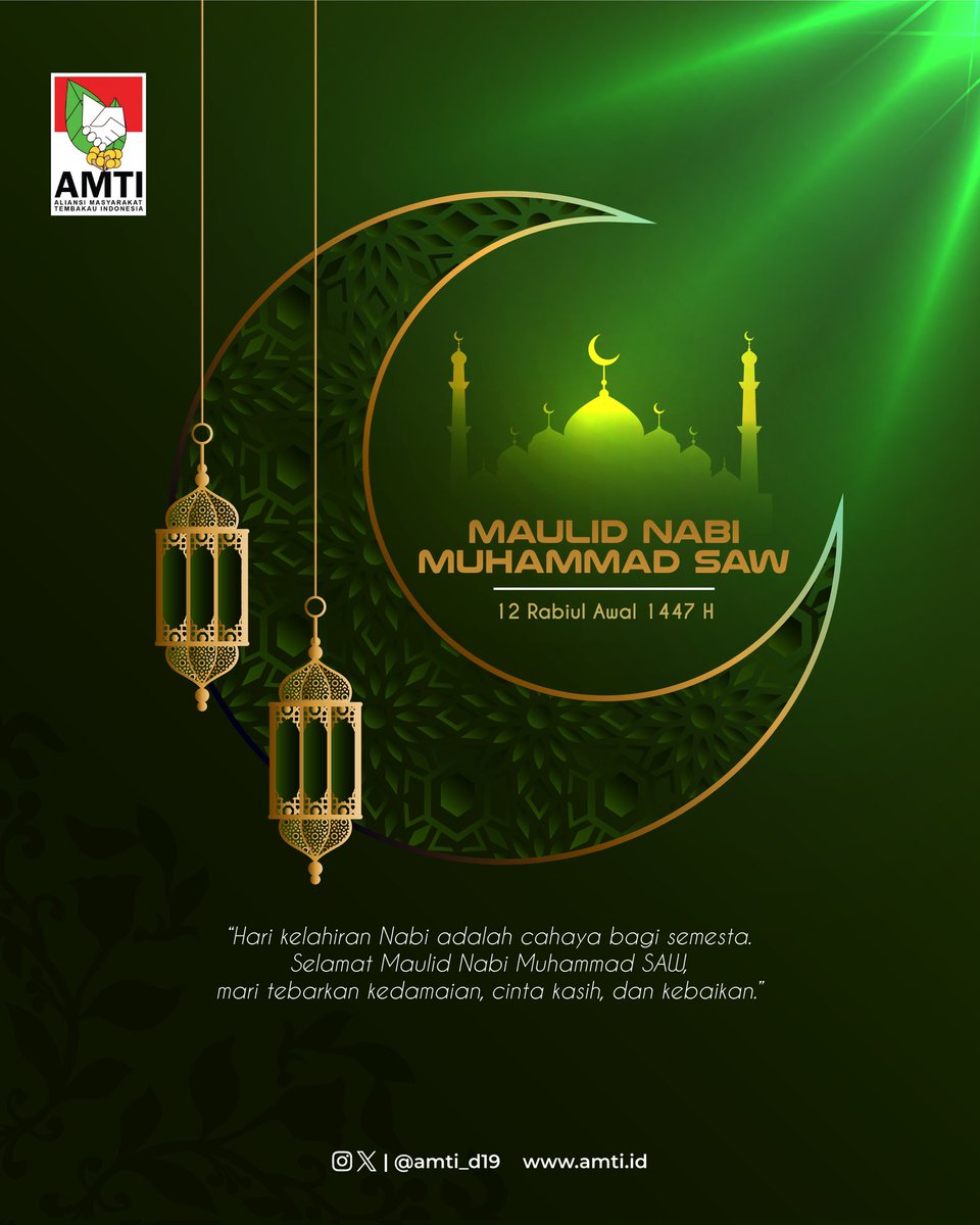 Selamat Maulid Nabi Muhammad saw. 
Semoga kita selalu diberi kekuatan untuk memperjuangkan segala yang kita perjuangkan  dengan memenuhi segala kewajiban dan tanggung jawab. Serta meneladani, mengamalkan ajaran-ajaran Nabi Muhammad saw #MaulidNabi