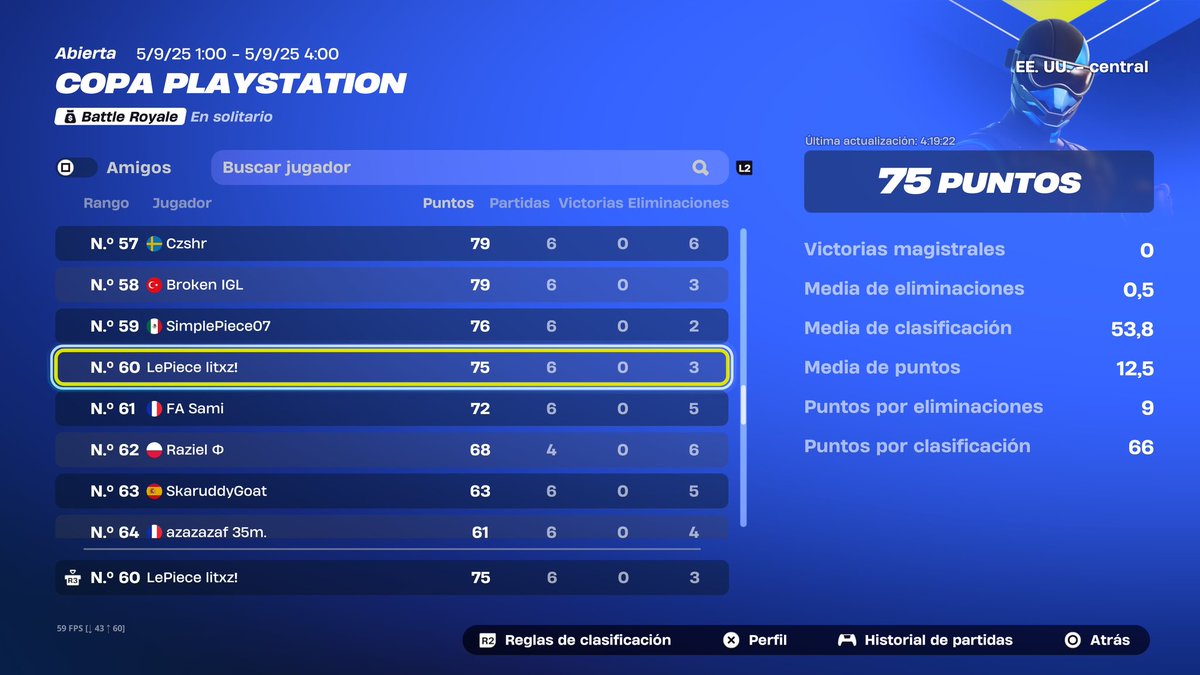 60th PS Cup nac +240$