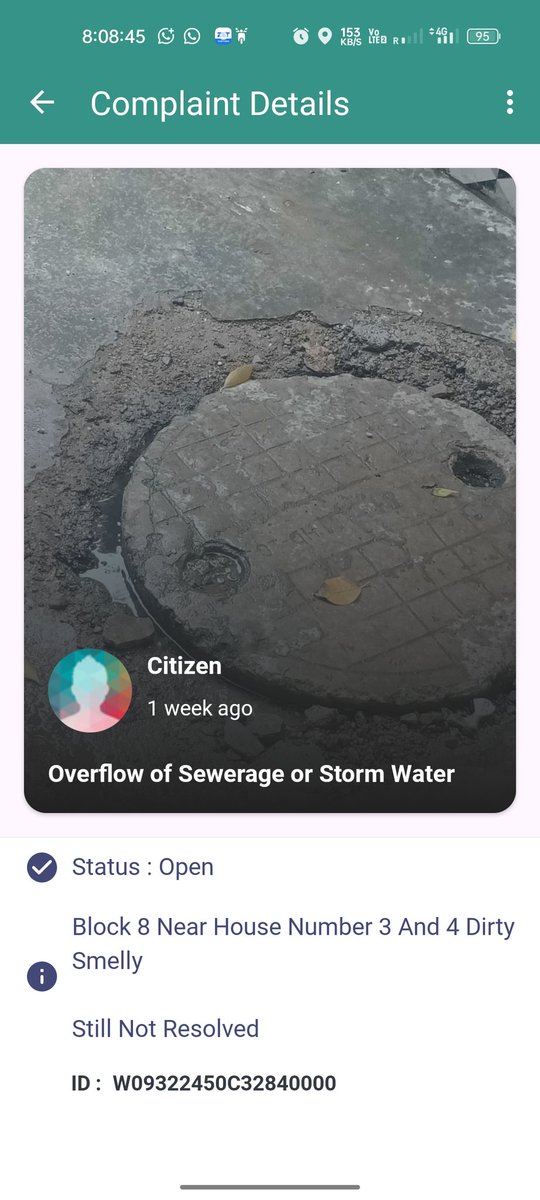 prempiyush99's tweet photo. @noida_authority  Swachhata app par ek hafta ho gaya complain kiye hue par abhi tak samasya ka samadhan nahi hua kripya dhyan de gande pani se bimari ho sakti hai barsat ke dinon me https://t.co/0fFbQIkn9K