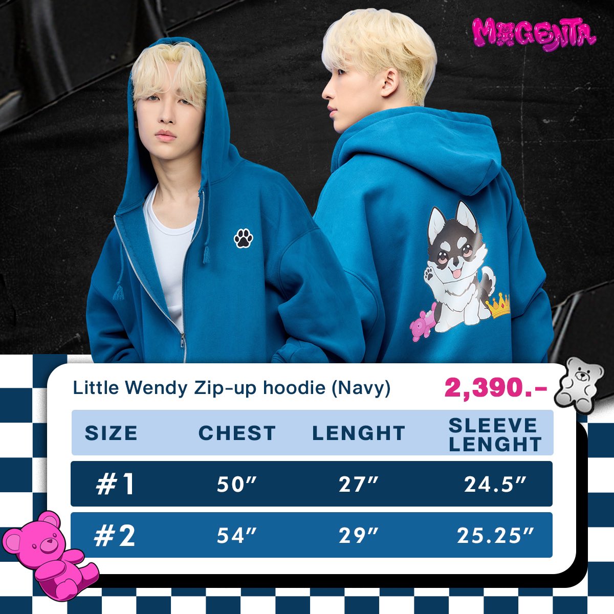 itsMagenta_'s tweet image. 𝐍𝐎𝐄𝐔𝐋𝐱𝐖𝐄𝐍𝐃𝐘 𝐂𝐨𝐥𝐥𝐞𝐜𝐭𝐢𝐨𝐧 !!
My Princess Puppy&apos;s 🐶

Little Wendy Zip-up hoodie 
Color : Magnta /Navy 💖💙

Price: 2,390 ฿

#NOEULxWENDYcollection 
#Noeulnuttarat #S2TheSunset