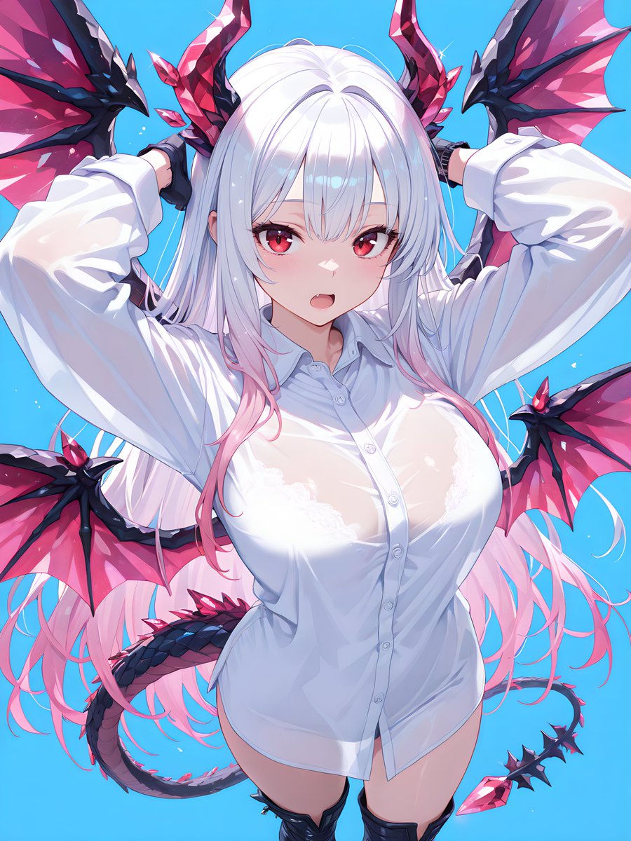 🐲＜こっちはどうかな？
#クリスタルドラゴン娘
#CrystalDragonGirlAI