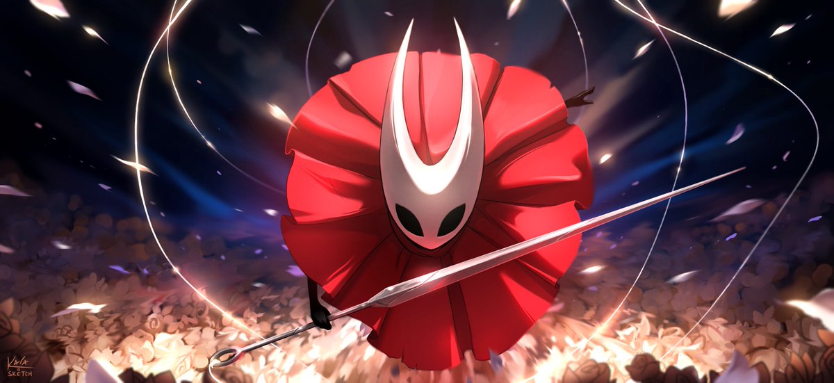 KalaSketch's tweet photo. Hornet is here!  #silksong #hollowknight https://t.co/0o07phWsTn