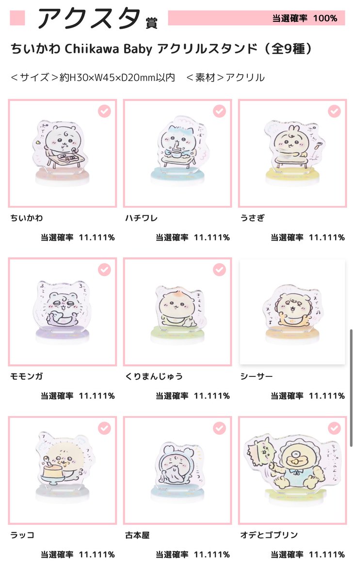 ちいかわくじ3回＋1回でほしいのでなくてええいって5回追加したら奇跡おきた….ᐟ.ᐟ

♬︎ ٩( -᷄ω-᷅ )۶(ง-᷄ω-᷅ )ว ( -᷄ω-᷅ و(و ♬︎