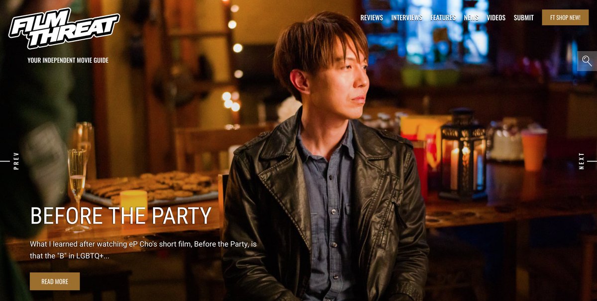 FilmThreat's tweet photo. “Julie is upset that word of Jay’s bisexuality has leaked, and she accuses Jay of using her as a cover-up for being gay.” Before The Party imparts an interesting lesson upon Alan Ng.
https://t.co/J4xHbI2Jm4 #SupportIndieFilm #BeforeTheParty #Short #LGBTQIA https://t.co/4xpyh2W25q