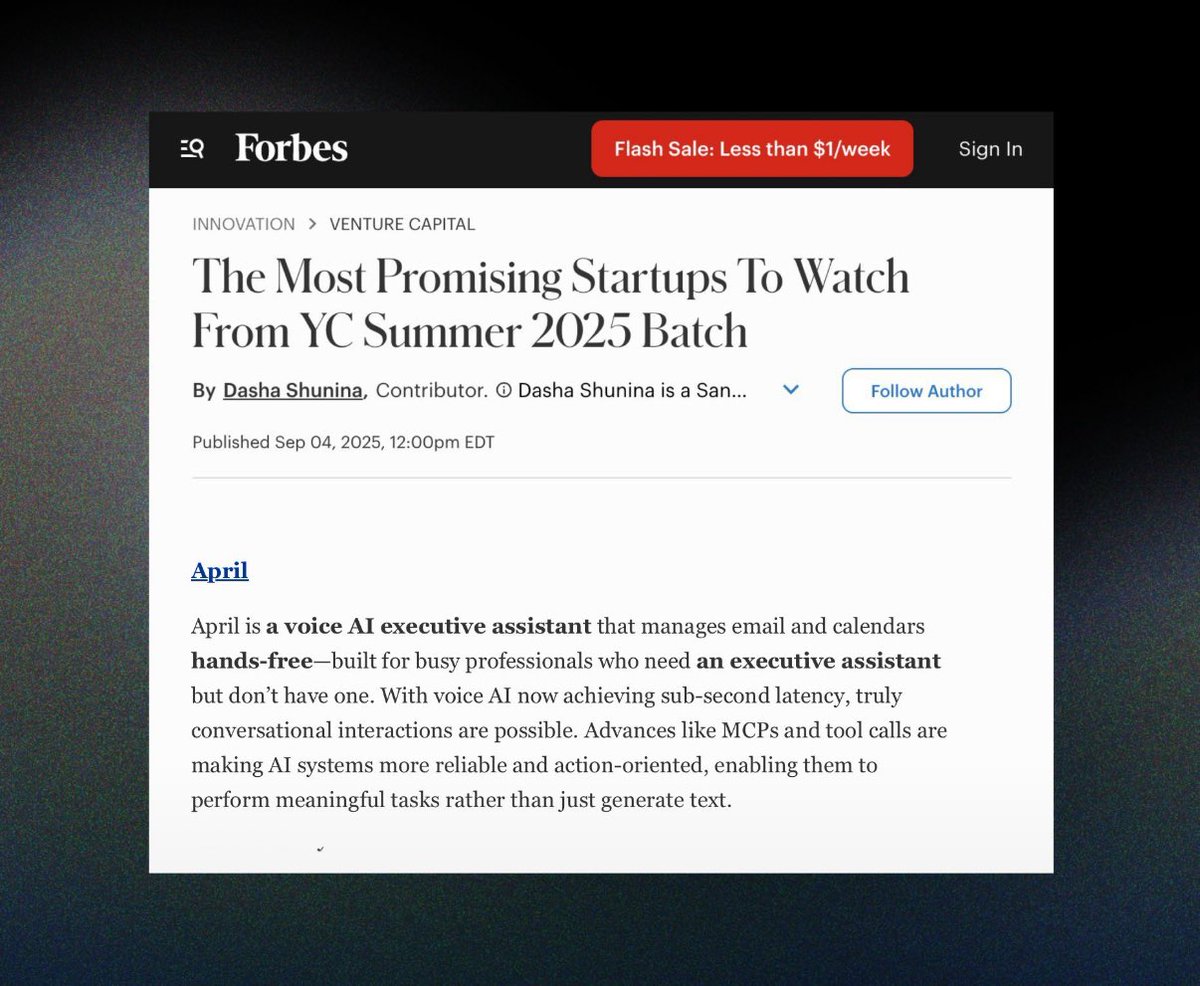 Got featured in <a href="/Forbes/">Forbes</a>