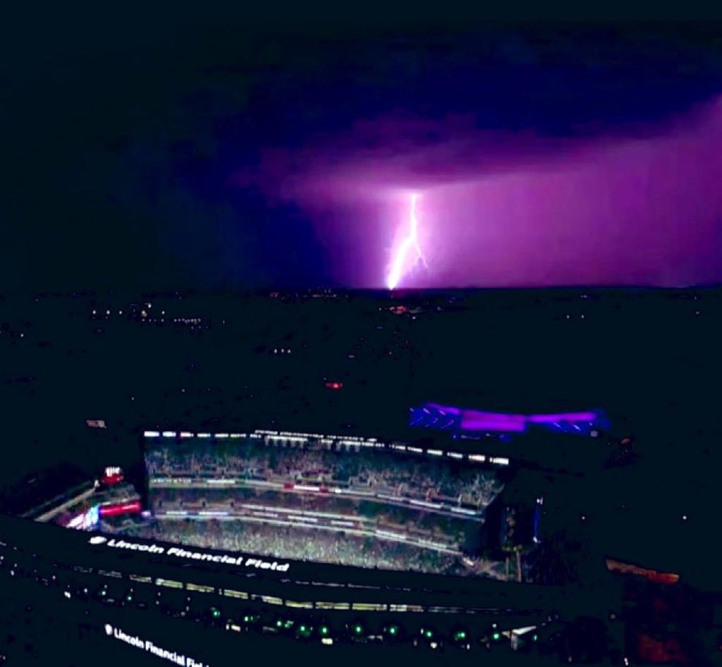 Ooooh, it's a weather delay waa-waa! I want football now! 

It's a fucking thunderstorm, y'all. Relax.
