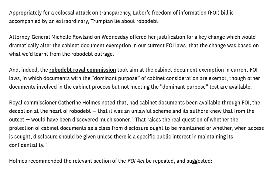 maximumwelfare's tweet image. Not content as her predecessor simply to lie about the existence of this #RobodebtRC recommendation, @MRowlandMP has now invoked it for a totally contrary purpose. And again, this is the very first time she has mentioned Robodebt in public in her career as a western Sydney MP.