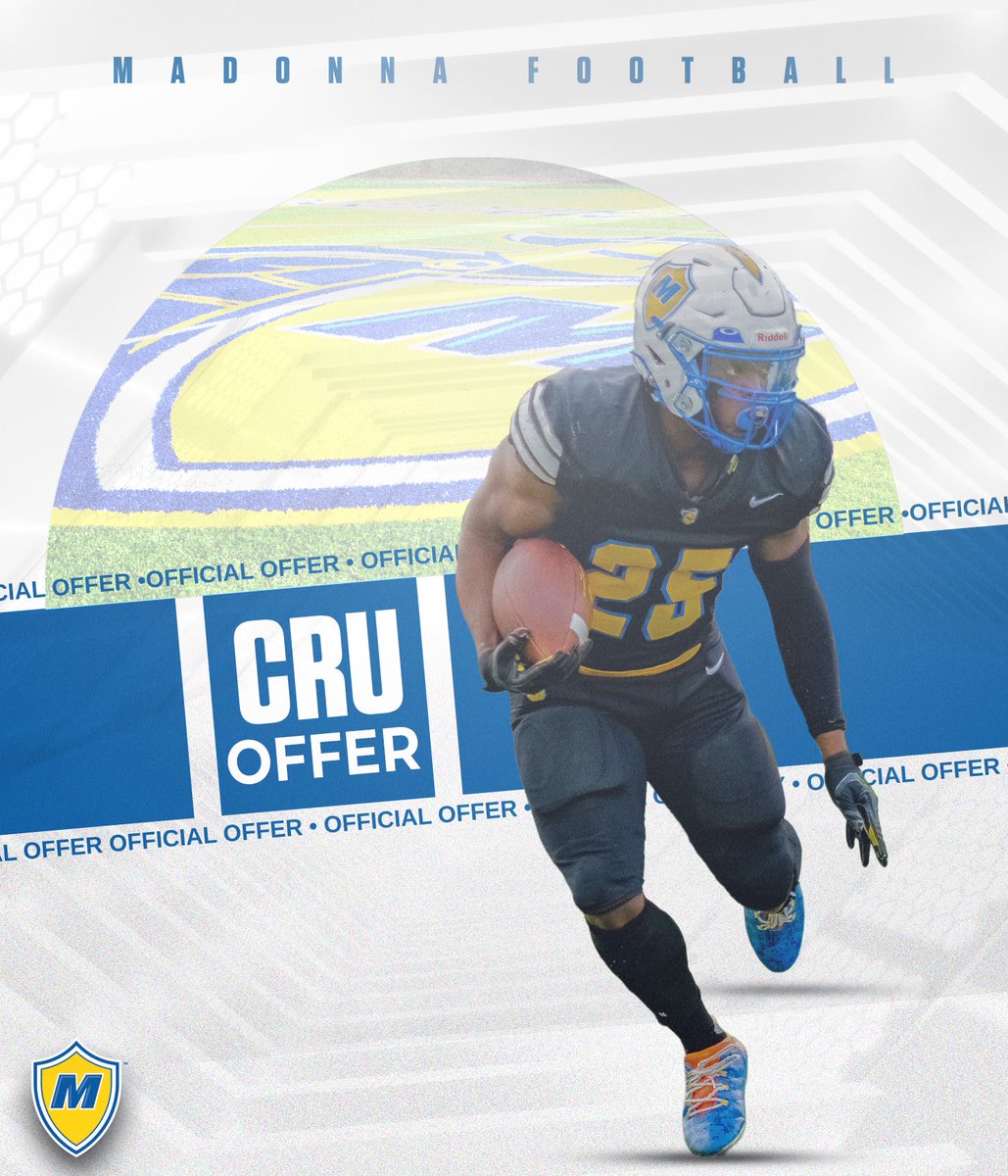 Blessed to receive an official offer from Madonna University! <a href="/CoachPhilipGuel/">Coach Guel</a> <a href="/MUCrusadersFB/">Madonna Football</a> 
-
<a href="/LancersFB2/">L’Anse Creuse Football</a> <a href="/CoachVphillips/">Coach Phillips</a>
