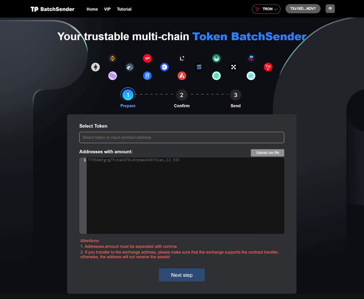 rhteo86's tweet image. 🚀 Sending tokens one by one wastes time &amp;amp; gas.
With TP BatchSender, you can send to multiple addresses in just a few clicks — multi-chain, fast, and secure.
Batch your transfers today and save big.
@TokenPocket_TP 
#Crypto #BatchSender #Web3