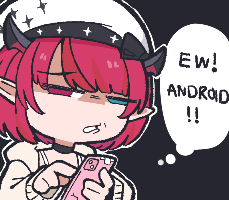 oscar_get's tweet photo. Pick a side. (I'm android btw totally not biased.)
#kronillust #IRySart https://t.co/e8M2oPwTJh