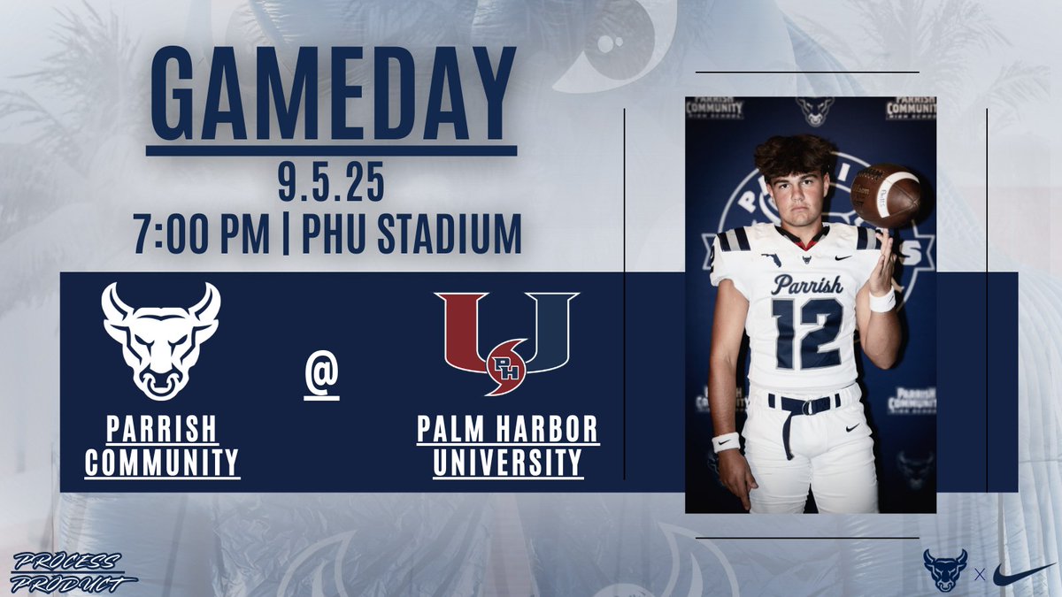 Week 3 on the road at Palm Harbor University High School.  Kickoff is at 7pm.