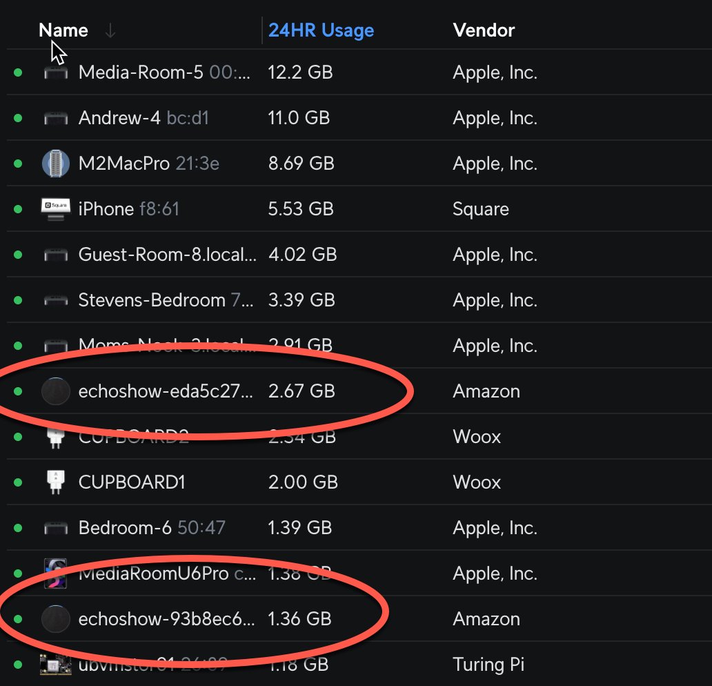 I have two Amazon Echos that I never use, but they apparently burn GBs a day