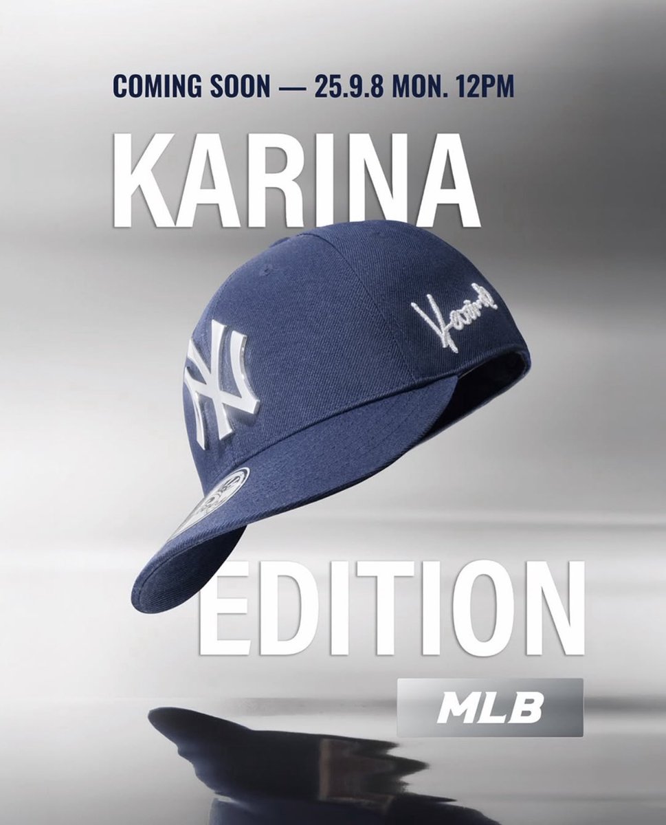 KARINA Edition of MLB Korea Cap will be launching soon! 8th sept