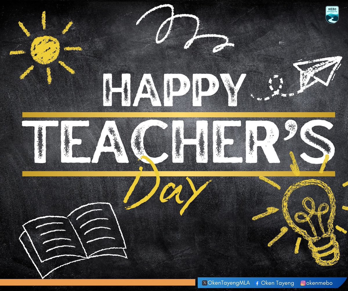Happy Teacher’s Day!
Saluting Dr. S. Radhakrishnan. Teachers are the true nation builders shaping young minds &amp; guiding our future. Let’s empower every child with knowledge for a brighter Arunachal and better India. 
#TeachersDay2025 #mymebo