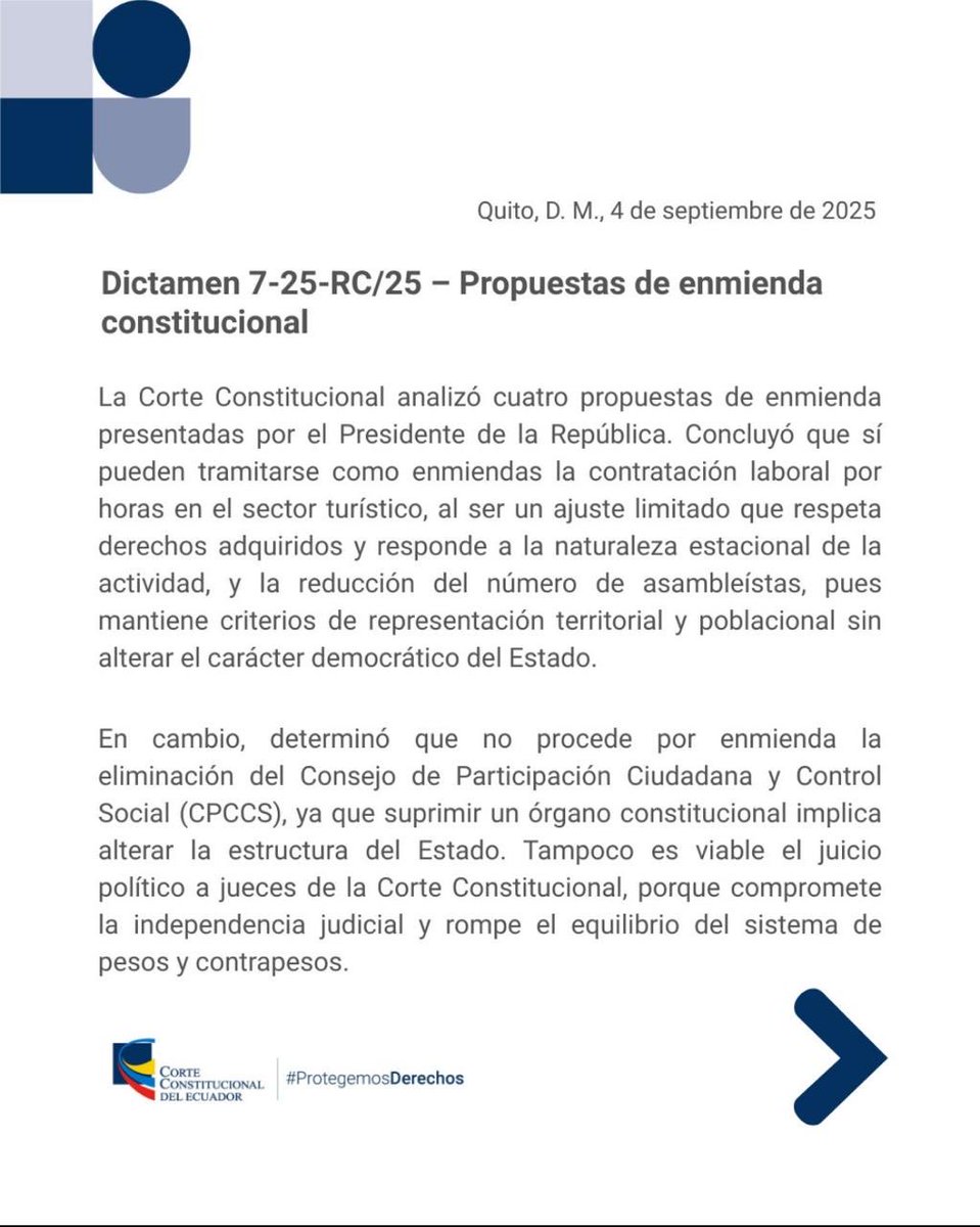 Piedad Cuaran Rosero (@piedadcuaranr) on Twitter photo La Corte Constitucional actuó en Derecho y lo propio en defensa de la Constitución y la institucionalidad.🇪🇨🇪🇨🇪🇨<a href="/CorteConstEcu/">Corte Constitucional</a> <a href="/CpccsEc/">Participa Ecuador</a> La Corte Constitucional actuó en Derecho y lo propio en defensa de la Constitución y la institucionalidad.🇪🇨🇪🇨🇪🇨<a href="/CorteConstEcu/">Corte Constitucional</a> <a href="/CpccsEc/">Participa Ecuador</a>