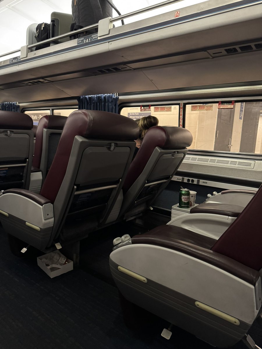 singersteve's tweet photo. Hey @AmtrakNECAlerts train 67 11:23 pm from Penn station is full of garbage. Business class seat backs, bathroom. Horrible. https://t.co/gZIdSgQNx6