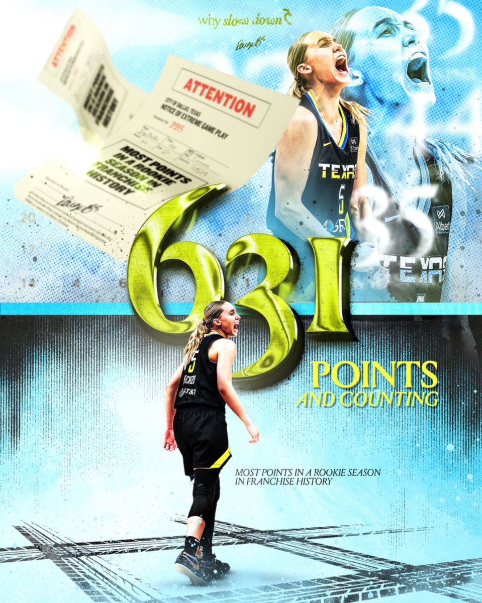 The only competition is in the mirror.

Paige Bueckers has officially become the franchise's rookie scoring leader, landed No. 4 on the all-time rookie scoring list in WNBA history and holds the No. 1 spot for franchise rookie assists in a season 📊

𝙬𝙝𝙮 𝙨𝙡𝙤𝙬 𝙙𝙤𝙬𝙣?