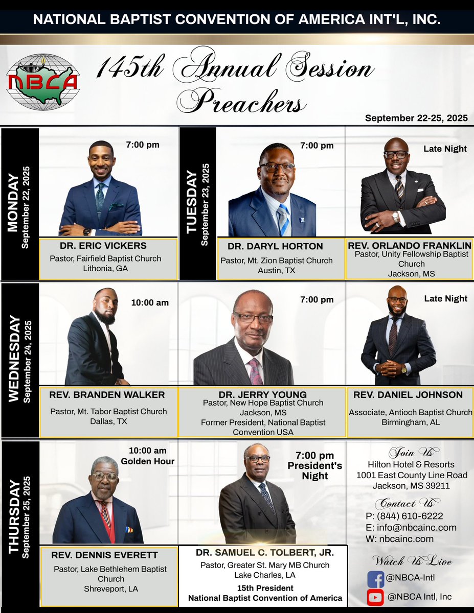 Don't just meet us in Jackson, MS, beat us there!! #nbcaintl