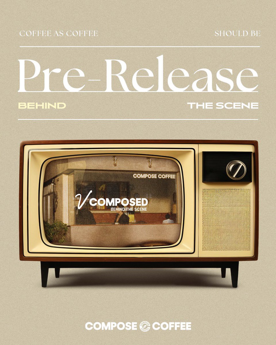 BTSVChartData's tweet image. V COMPOSED: BEHIND THE SCENE will be released today at Compose Coffee stores!

COMPOSE COFFEE MODEL V
#TaehyungxComposeCoffee