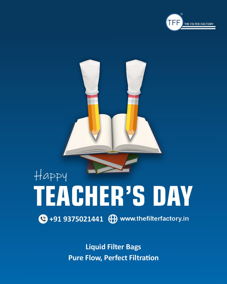 FilterFactoryIN's tweet image. Pure Flow. Perfect Filtration. Pure Guidance. 💧✏️

They remove doubts, let knowledge flow, and guide us with clarity.

Wishing all the mentors who shape lives a Happy Teacher’s Day!

#HappyTeachersDay #TheFilterFactory #filterrequired #filterfactory #newpost #NEW