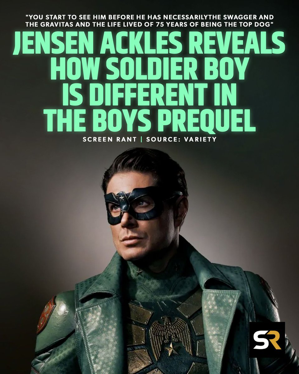 Jensen Ackles teases his character in the prequel #VoughtRising: "There’s a lot of life that Soldier Boy has lived when we see him in '#TheBoys' ...you start to see him before he has necessarily the swagger and the gravitas and the life lived of 75 years of being the top dog."