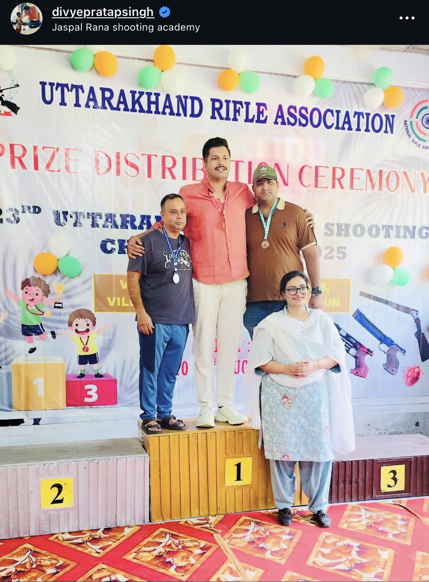 KDPSChampionJr's tweet photo. Uttarakhand State Champion 2k25..!!🥇

Done successfully through hard work and skills..!!✌🏻

Thanks to the Uttaranchal/Uttarakhand State Rifle Association for organising the 23rd #Uttarakhand State Shooting Championship 2k25..!!🇮🇳

#ISSF #Perazzi #Castellani #Olympics #Trap #OlympicTrap #TrapShooting #DoubleTrap #ClayPigeonShooting #DT #ClayShooting #ShootingLife #KheloIndia #TeamIndia #SportsForAll #PerazziShooters #PerazziLove #1 #Gold #Golden #DevBhoomi #UK #India #KDPSChampionJr