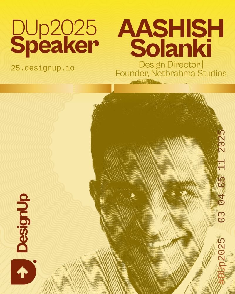 DesignUpConf's tweet image. From a dial-up café in South Bangalore to global brands &amp;amp; communities—Aashish Solanki’s journey is one of quiet persistence. In 2025, he finally takes the #DesignUp stage 🎤 A story of purpose-led design &amp;amp; never giving up. 🎟️ 25.designup.io
#DUp25 #TheDesignCurrency