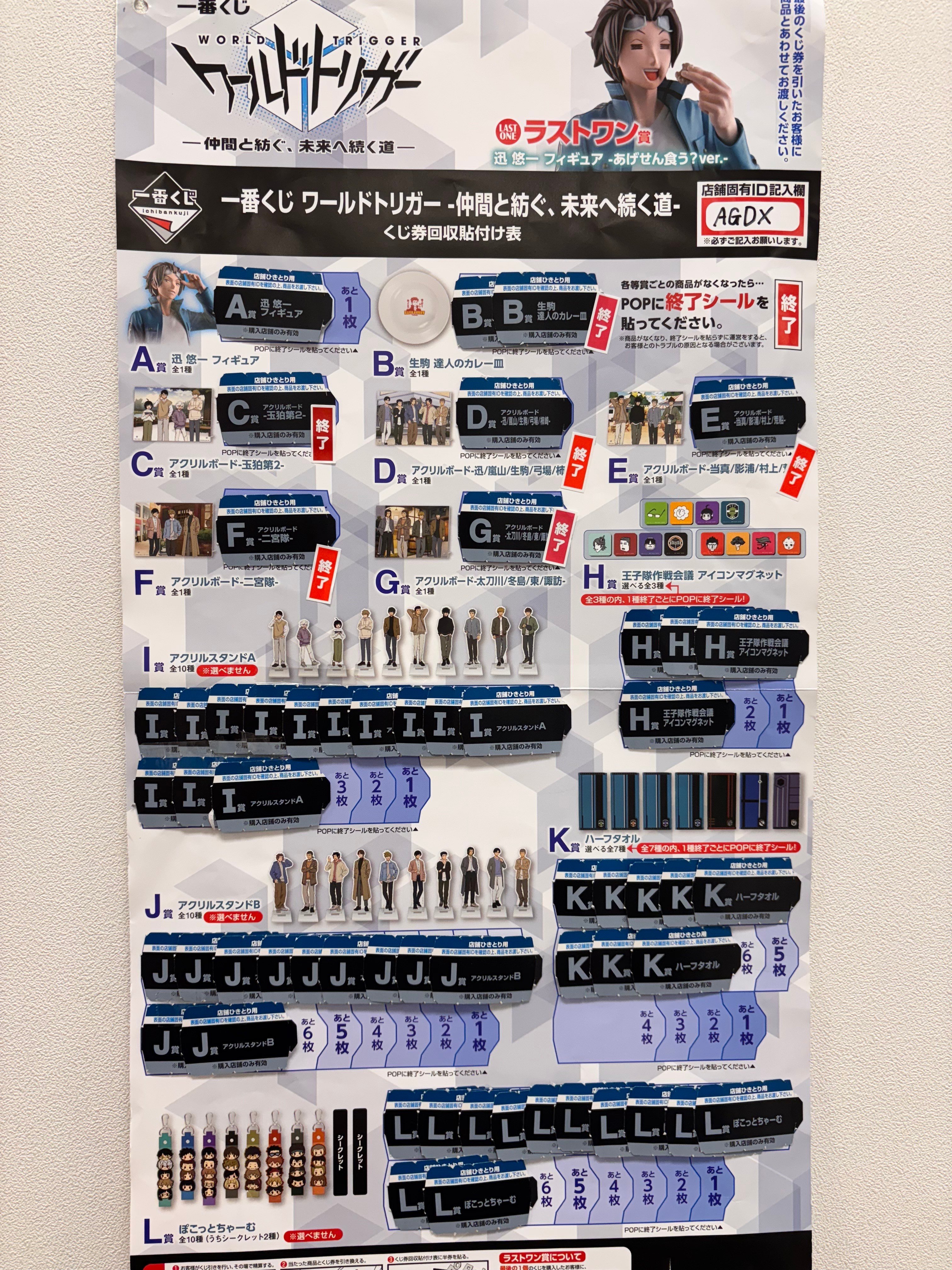 ワールドトリガー　空閑ほか　11点セット 一番くじ ワールドトリガー -仲間と紡ぐ、未来へ続く道- | 一番