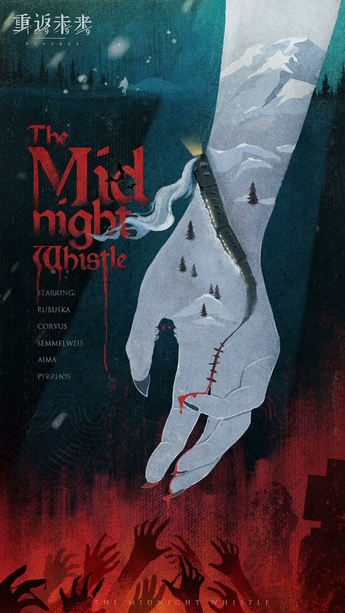 yatagarasu_meru's tweet photo. Version 3.1 "The Midnight Whistle" Poster

Starring: Rubuska | Corvus | Semmelweis | Aima | Pyrrhos

#Reverse1999 #重返未来1999 #リバース1999 #리버스1999 https://t.co/c3Ksx9BIh7