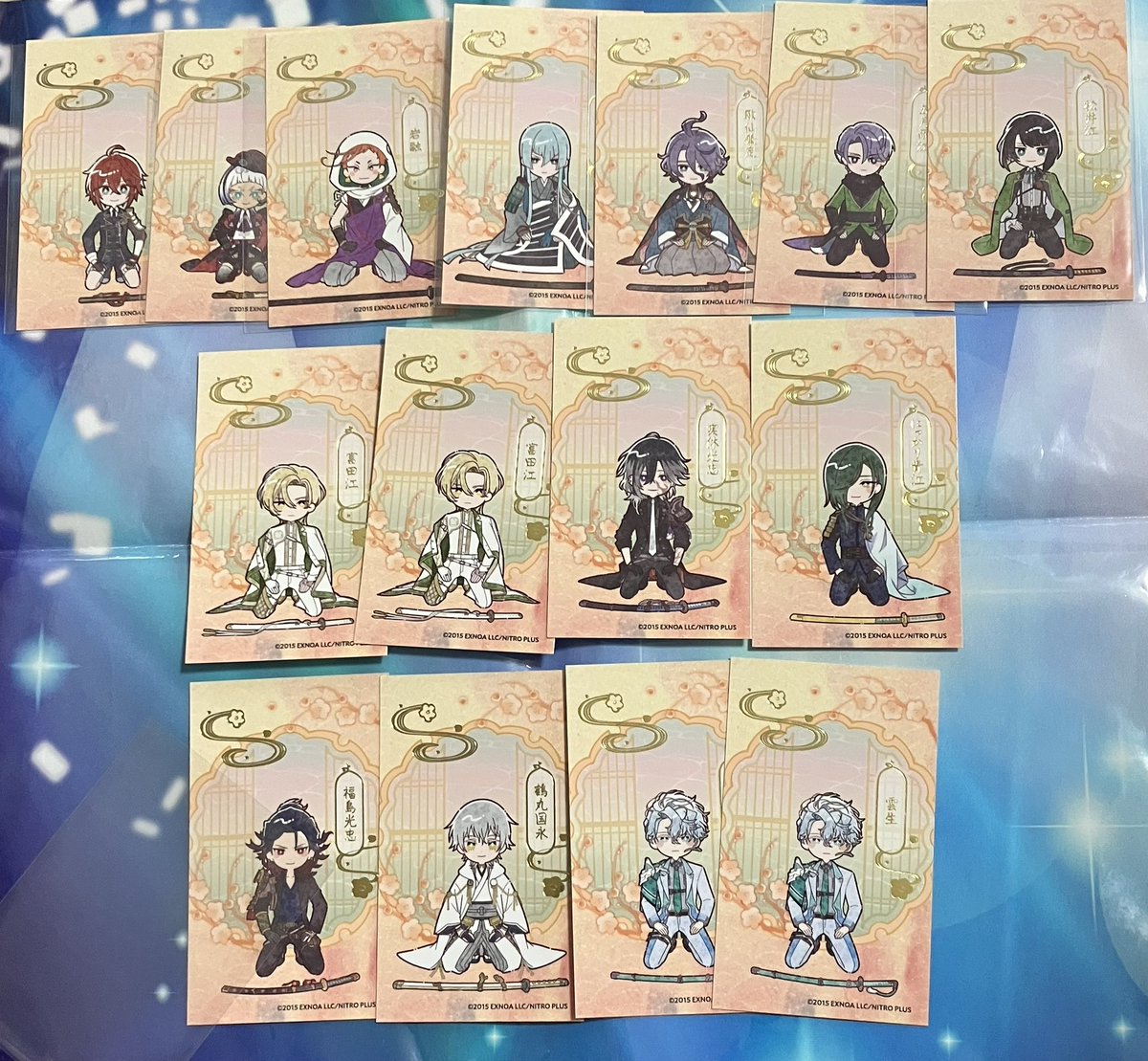 GT4866's tweet photo. 【交換・譲渡】刀剣乱舞 アニカフェ
箔押しカード 硬質ケース 顕現デザートシート
譲▶︎画像参照
求▶︎カード:則宗>>亀甲、丙子椒林剣、千代金丸、火車切、五虎退、髭切、太郎太刀、不動
硬質ケース:髭切、火車切>>五虎退、太郎太刀、小烏丸、北谷菜切、不動、厚
定価(➕送料) https://t.co/3KUXo7jq5F