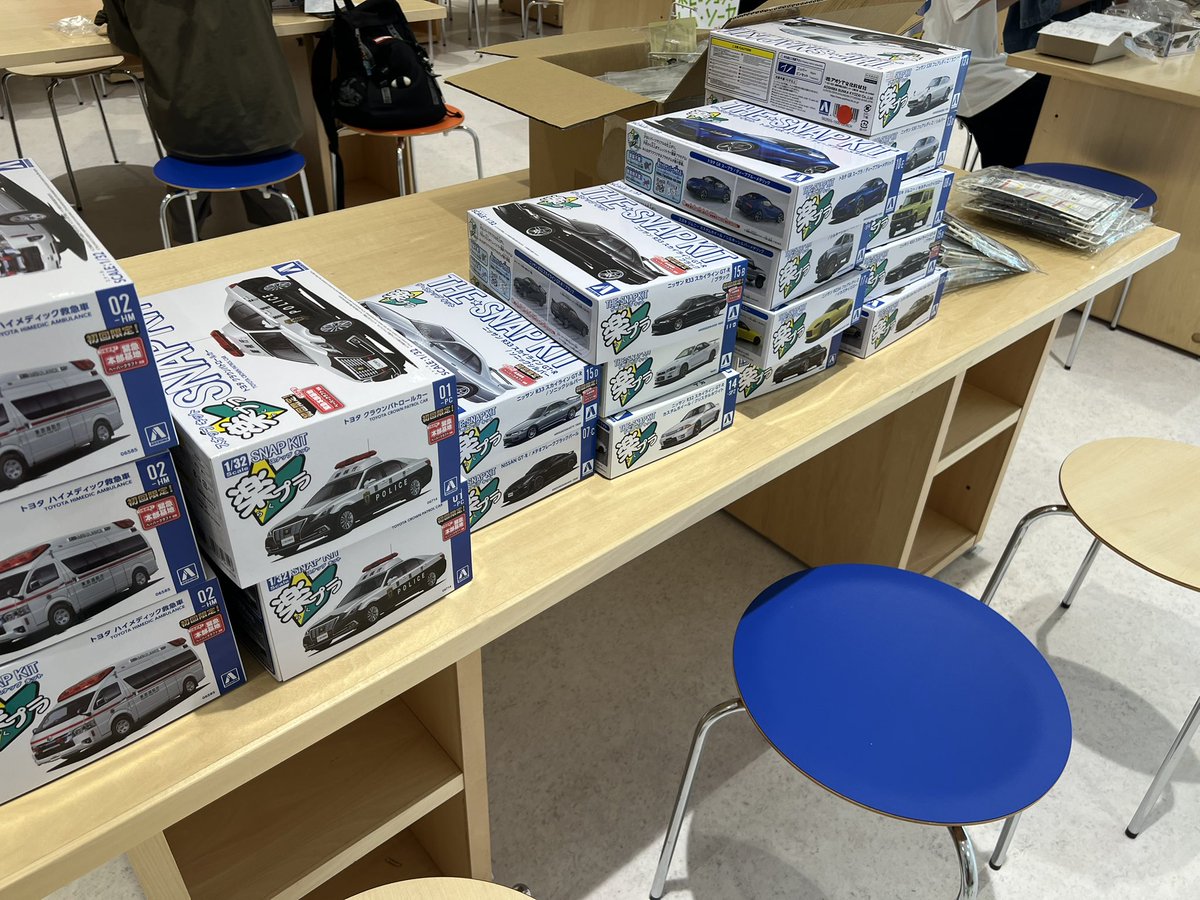 ワークショップ　
プラモデル組立体験会より

アオシマさんより楽プラのキットを提供頂きました
#よかも6