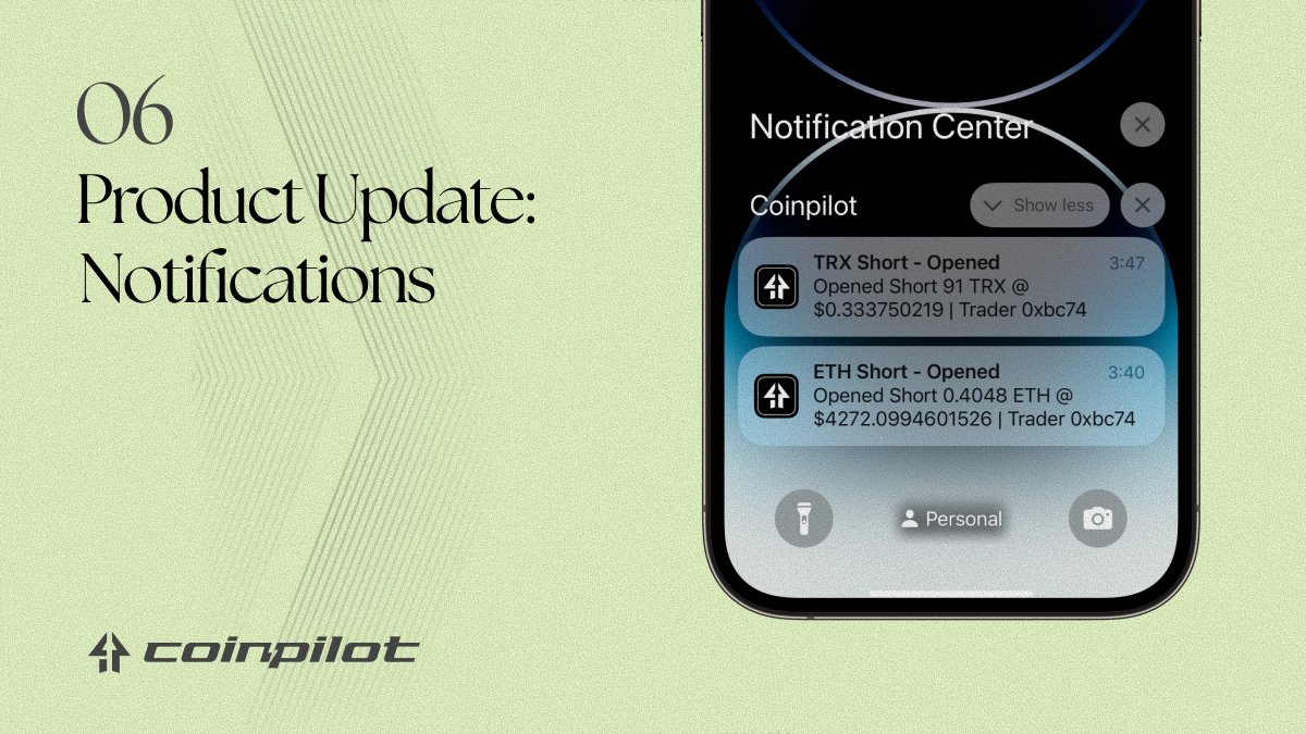 Notifs landed on Coinpilot!

Sleep easy 😴
Coinpilot notifs will wake you if your trader makes a move.

Today is a good day to copy smart: trycoinpilot.com