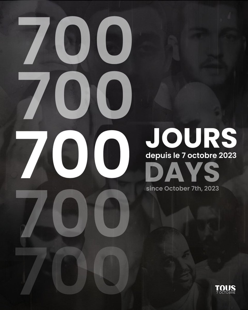 48 otages, 700 jours. Comment imaginer une telle épreuve ?
Une éternité pour ceux qui survivent, enfouis dans les tunnels de Gaza.
Un quotidien d’attente, d’angoisse et d’espoirs déçus pour leurs familles.

Tant que chacun d’eux ne sera pas revenu, nous ferons résonner leur