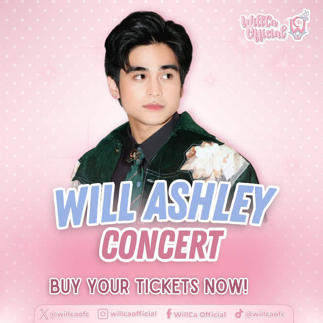 willcaofc's tweet photo. 𝐈𝐓’𝐒 𝐅𝐈𝐍𝐀𝐋𝐋𝐘 𝐓𝐈𝐌𝐄! 

The wait is finally over, Willcatchers! Ticket selling for 𝗪𝗜𝗟𝗟 𝗔𝗦𝗛𝗟𝗘𝗬’𝗦 𝗦𝗢𝗟𝗢 𝗖𝗢𝗡𝗖𝗘𝗥𝗧 officially open, and this is your chance to be part of history. ✨

🎟 Secure your tickets now and make sure you don’t get left behind. Let’s come together as one fandom and show our endless support for Will as he conquers the New Frontier Theate! 🩷🩵

🖇 https://t.co/NYimkKJxr0

SEATED FOR WILL ASHLEY
SEATED FOR WILL ASHLEY
#WillAshleyDreamConcert