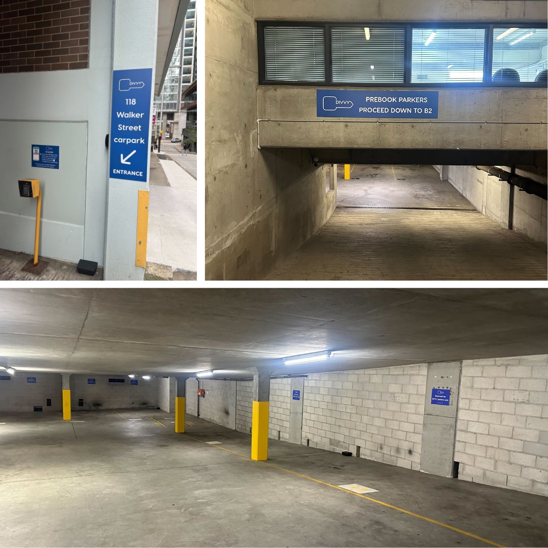 🚗 DIVVY Parking at 118 Walker St, North Sydney!

Minutes from the metro &amp; CBD.

Pre-book 7 days/week: $26/day | $7/hr | $650 per month. 

Book your parking now!
 #NorthSydney #Parking
