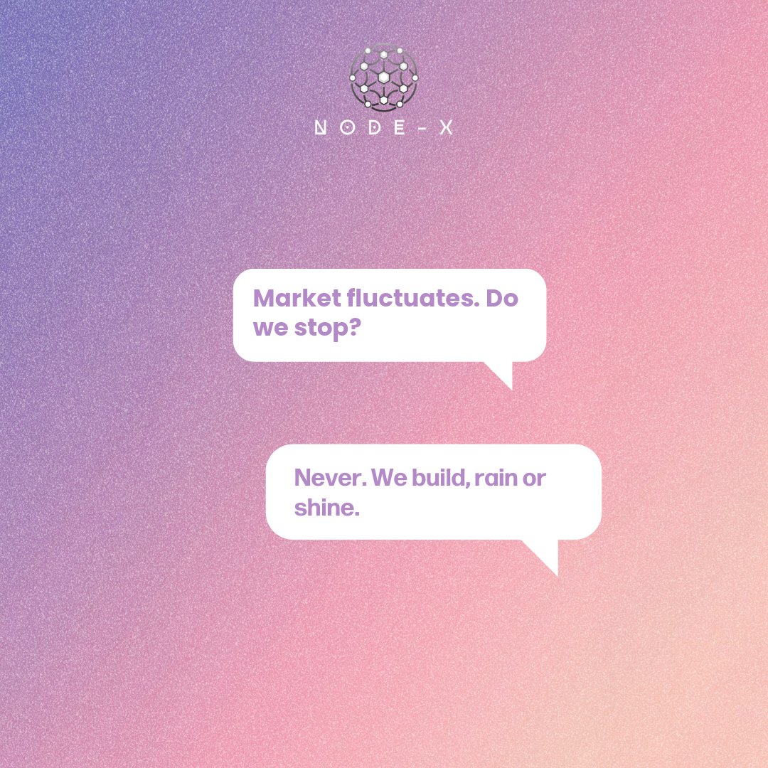 nodex_xyz's tweet image. 📉 市场起伏，我们要停下吗？

永远不会。

无论风雨，我们都在建设。

#NodeX #Web3 #BUIDL