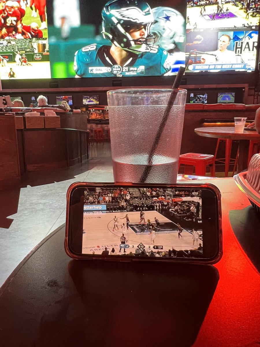 When the bar not showing the W. 
You make a way! Aces Win. 🏀  🏈