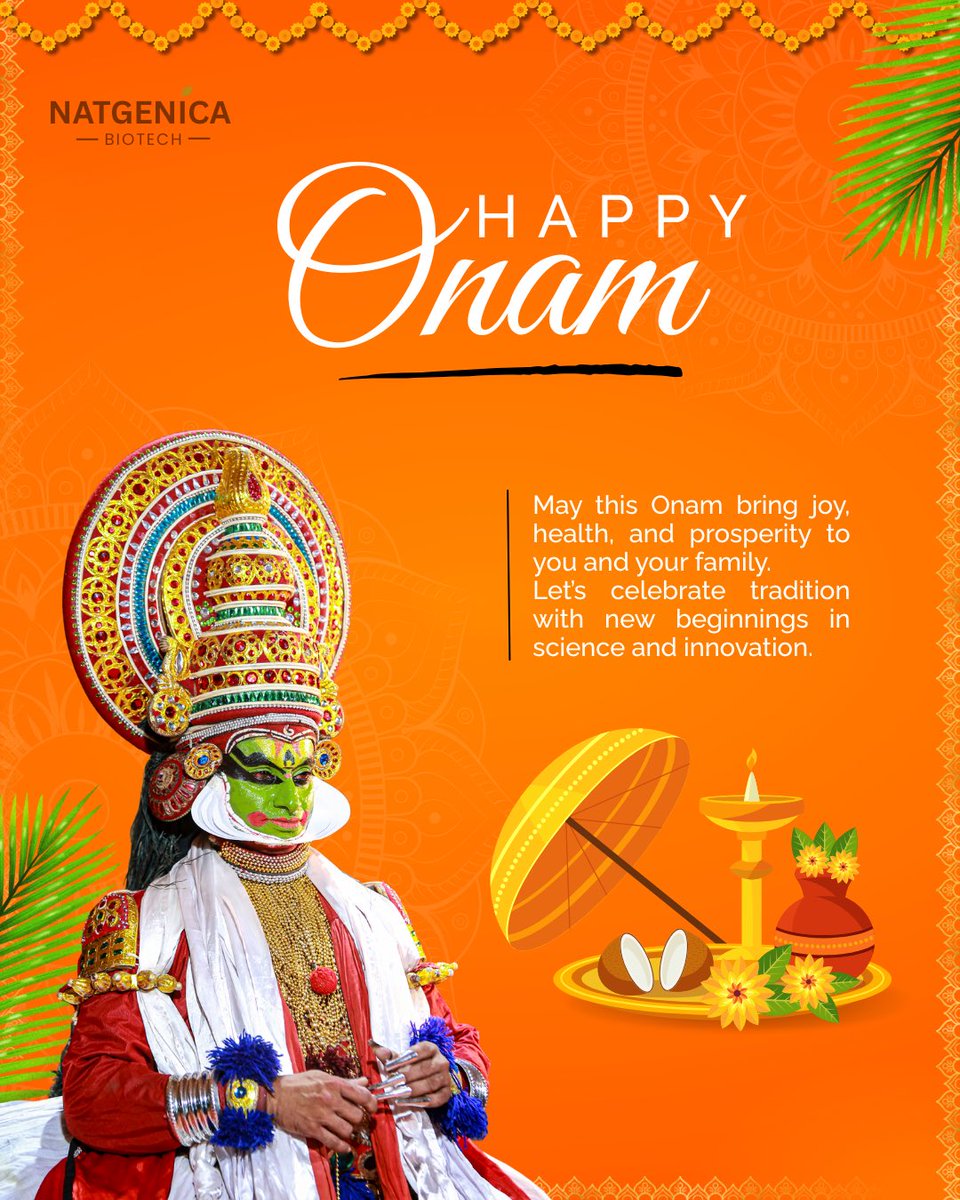 🌿 Wishing everyone a prosperous and joyful Onam from the Natgenica family 🌸🌼
.
.

#OnamCelebration #NatgenicaBiotech #Onam2025 #FestivalOfTogetherness #OnamVibes #TraditionAndCulture #TeamNatgenica #OnamJoy #kerala #india