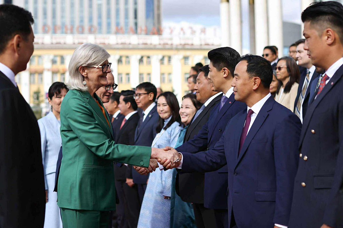 🇦🇺🇲🇳🇦🇺🇲🇳🇦🇺🇲🇳🇦🇺🇲🇳🇦🇺🇲🇳🇦🇺🇲🇳
Official welcoming ceremony for
The Governor-General of the Commonwealth of Australia, Her Excellency the Honourable Ms. Sam Mostyn AC.
🇦🇺🇲🇳🇦🇺🇲🇳🇦🇺🇲🇳🇦🇺🇲🇳🇦🇺🇲🇳🇦🇺🇲🇳🇦
Sukhbaatar Square, Ulaanbaatar, Mongolia 
September 5, 2025
🇦🇺🇲🇳🇦🇺🇲🇳🇦🇺🇲🇳🇦🇺🇲🇳🇦🇺🇲🇳🇦🇺🇲🇳🇦