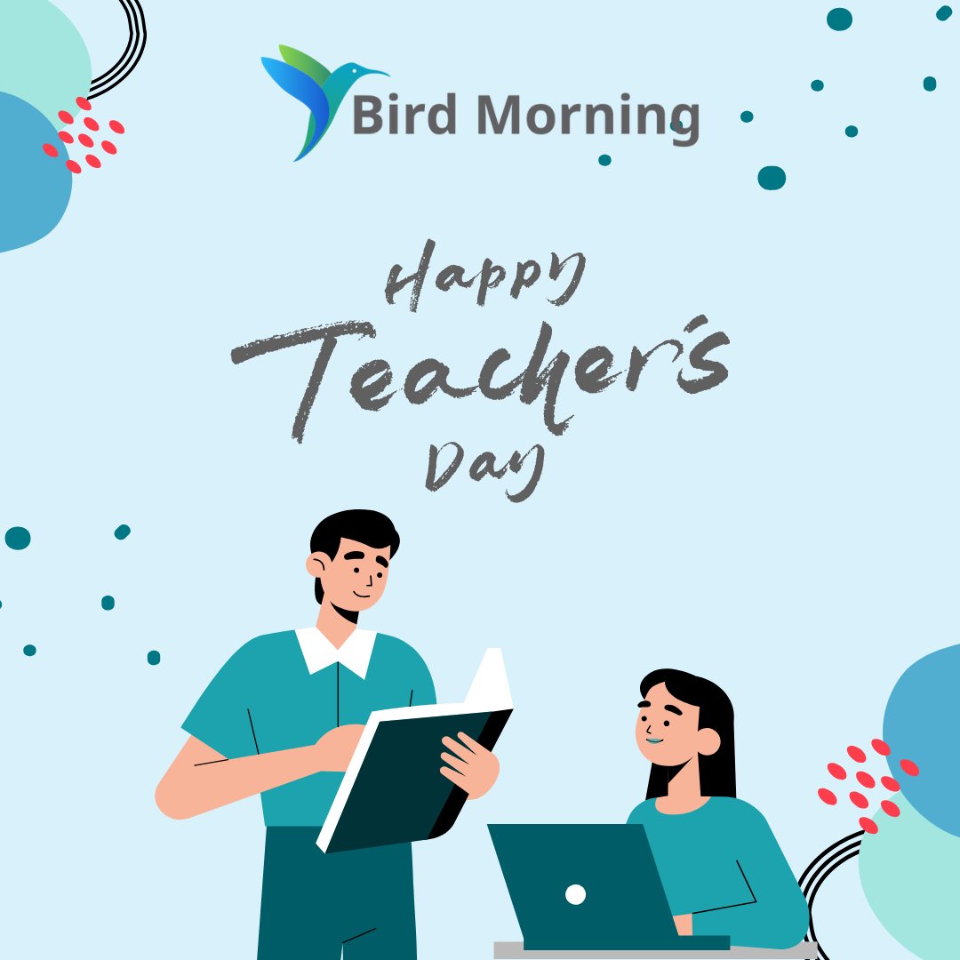 ✨ Honoring the mentors who inspire growth and guide us with wisdom. 🌟📖
Happy Teacher’s Day from <a href="/BirdMorning19/">Birdmorning Solutions Pvt. Ltd.</a>🙏💡
#HappyTeachersDay #TeachersDay #RespectForTeachers #Mentorship #LearningWithExcellence #DreamBig #KnowledgeIsPower #शिक्षक_दिवस #RespectForTeachers