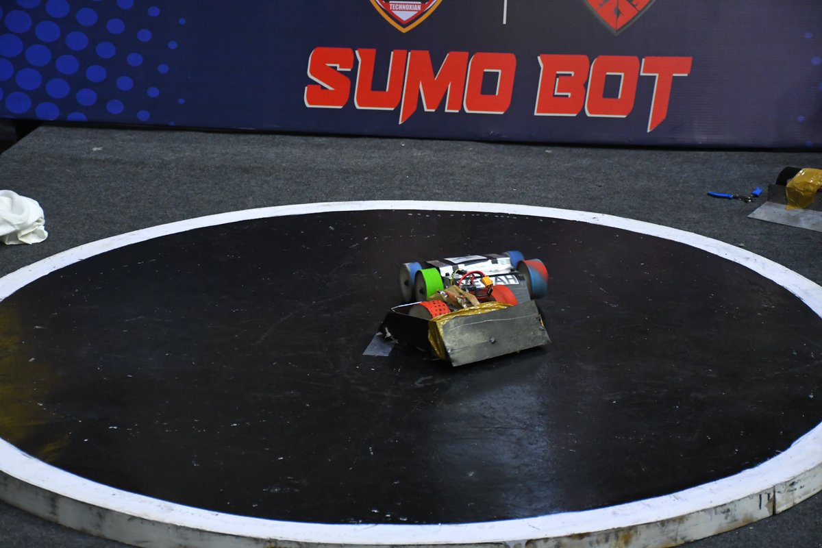 technoxian's tweet image. The Sumo Bot battles at Technoxian World Cup 9.0 were nothing short of electrifying.

Bots locked horns, pushed limits, and fought with sheer power and strategy to claim dominance inside the ring 

#Technoxian #WorldCup9 #SumoBot #RoboticsBattle #Innovation #FutureIsNow