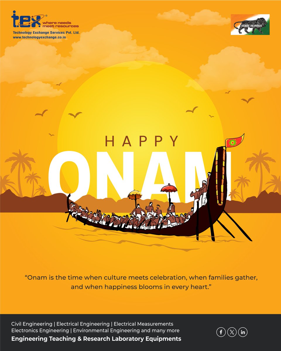Tex_Technology's tweet image. This Onam, may your life be filled with colors of love, lights of hope, and the blessings of abundance.

#happyonam #onam2025 #onamcelebration #FestivalOfJoy #keralafestival #indianfestivals #tex