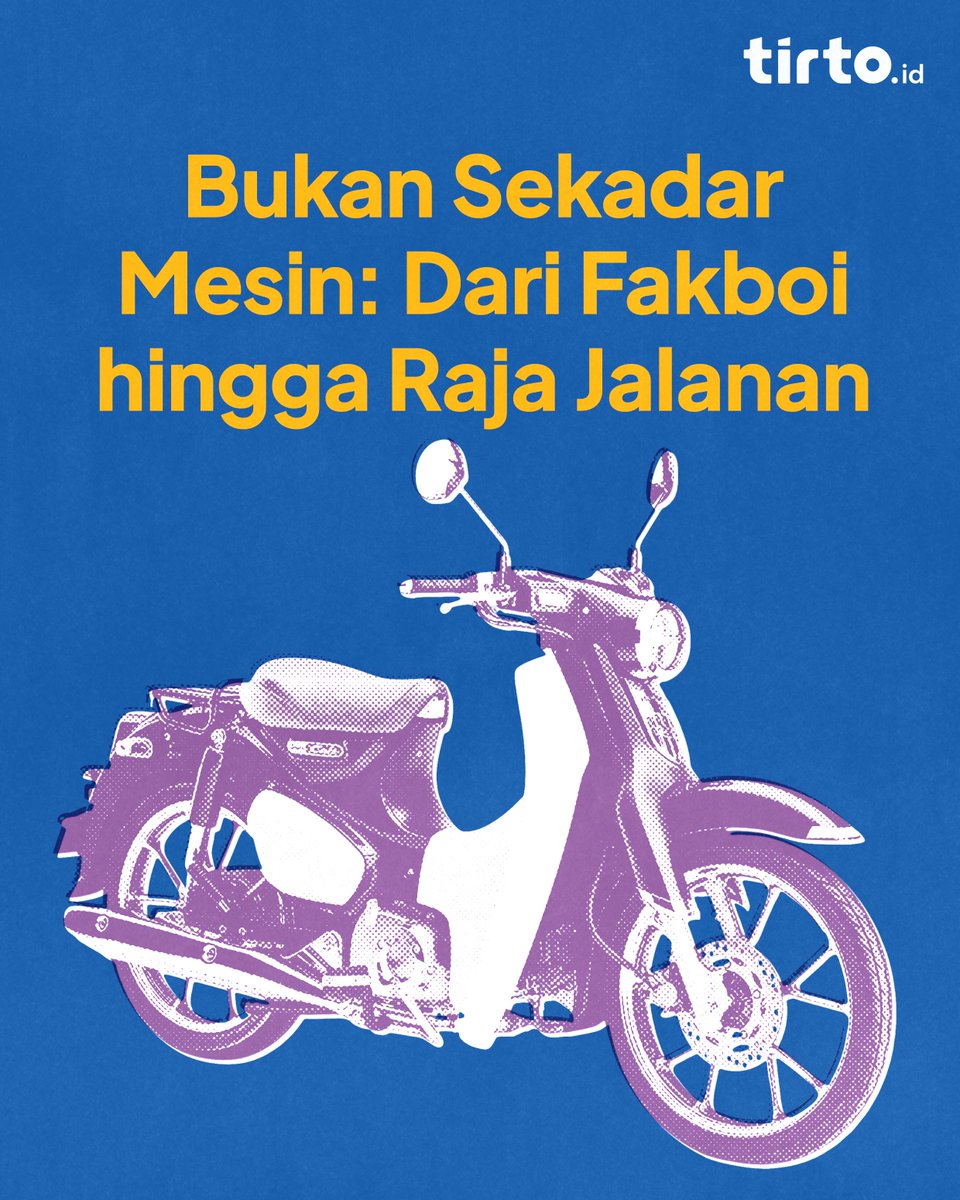 TirtoID's tweet photo. Motor bukan sekadar kendaraan. Ada yang jadi ikon fakboi, ada yang lahir dari air mata perang, ada juga yang jadi pionir tapi sekarang megap-megap. Simak utasnya, yuk! #UtasMild #Motor #SepedaMotor #NGEEEEENGGG https://t.co/tiRowYVbEE
