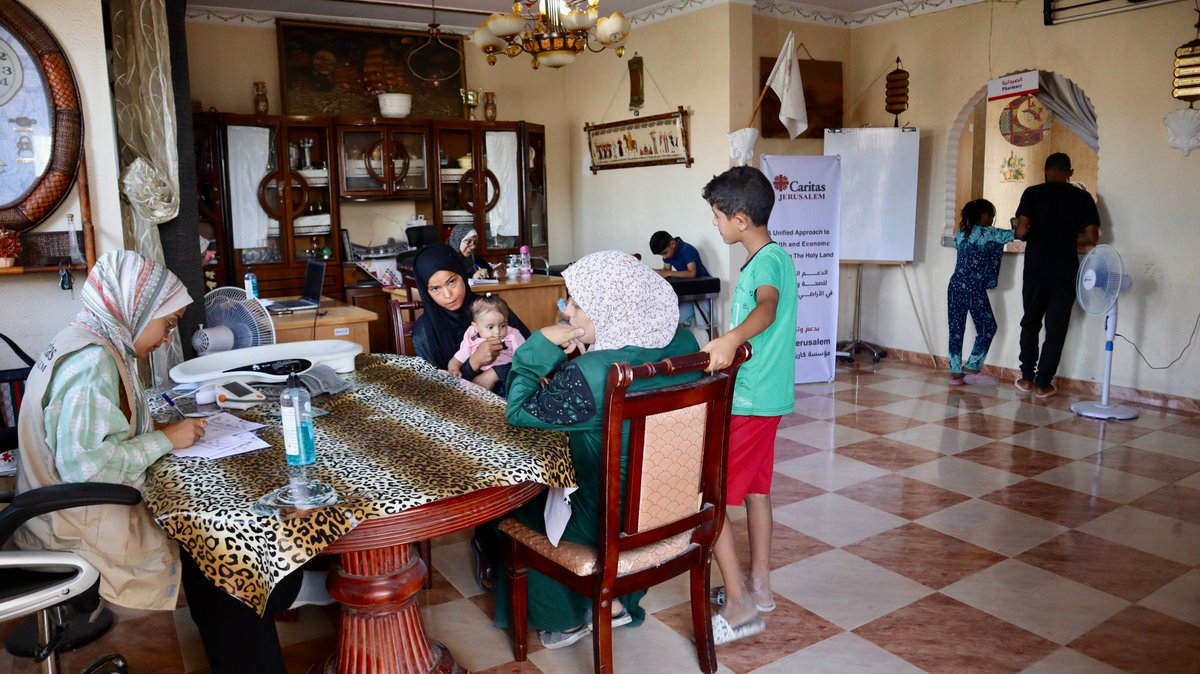 CaritasNZ's tweet photo. Gaza update: @CaritasJLM 125+ staff keep serving despite evacuations, bombardments &amp; displacement. In 2025 they saw 21k+ patients, supported children &amp; caregivers, gave cash, &amp; provided prosthetics. 

True courage and commitment. 

#Gaza #GazaFamine #GazaSystematicsStarvation https://t.co/XI1iasA28s