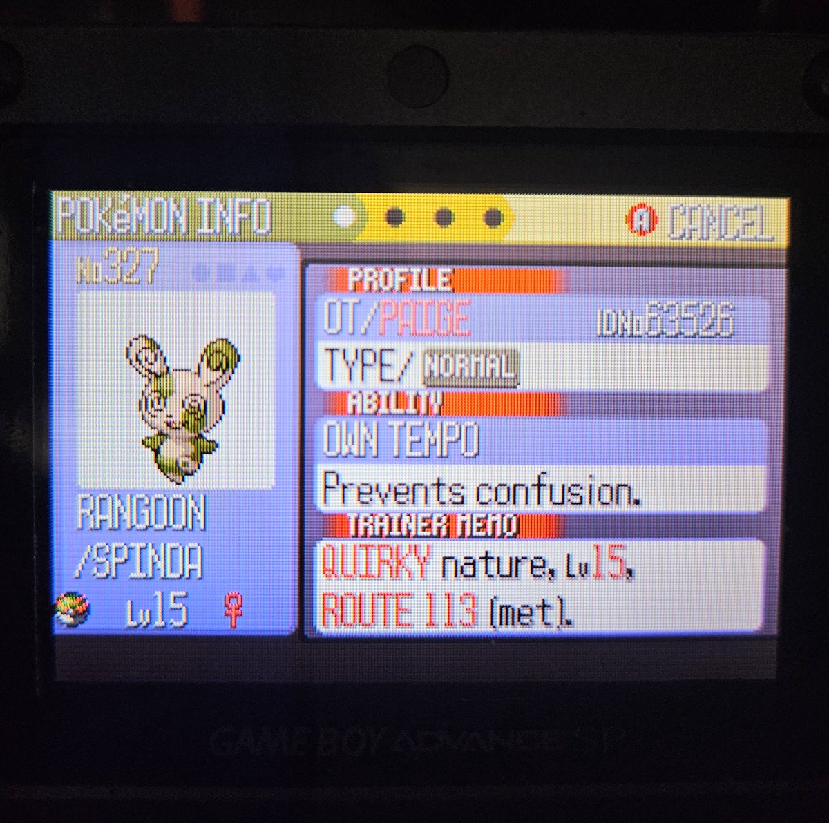 ShiningDanny1's tweet photo. #shinyspinda #spinda #rse #rubyversion #sapphireversion #emeraldversion #fullodds #gen3 #retro #gbasp #sp #cmod #modded #pokemon #shinypokemon #shinylivingdex #livingdex https://t.co/meFGtqV0Mq